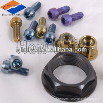 GR5 titanium color bolt-nitriding surface